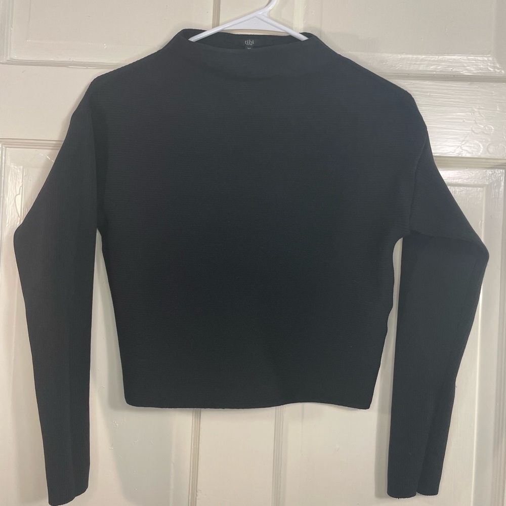 Tibi Mock Neck Crop
